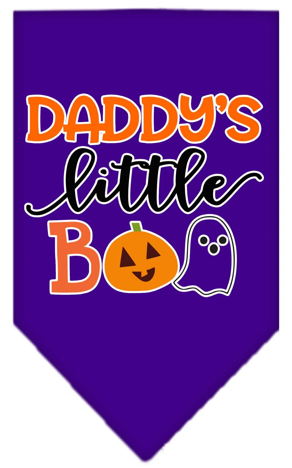 Halloween Pet and Dog Bandana Screen Printed, "Daddy's Little Boo" - Image 10
