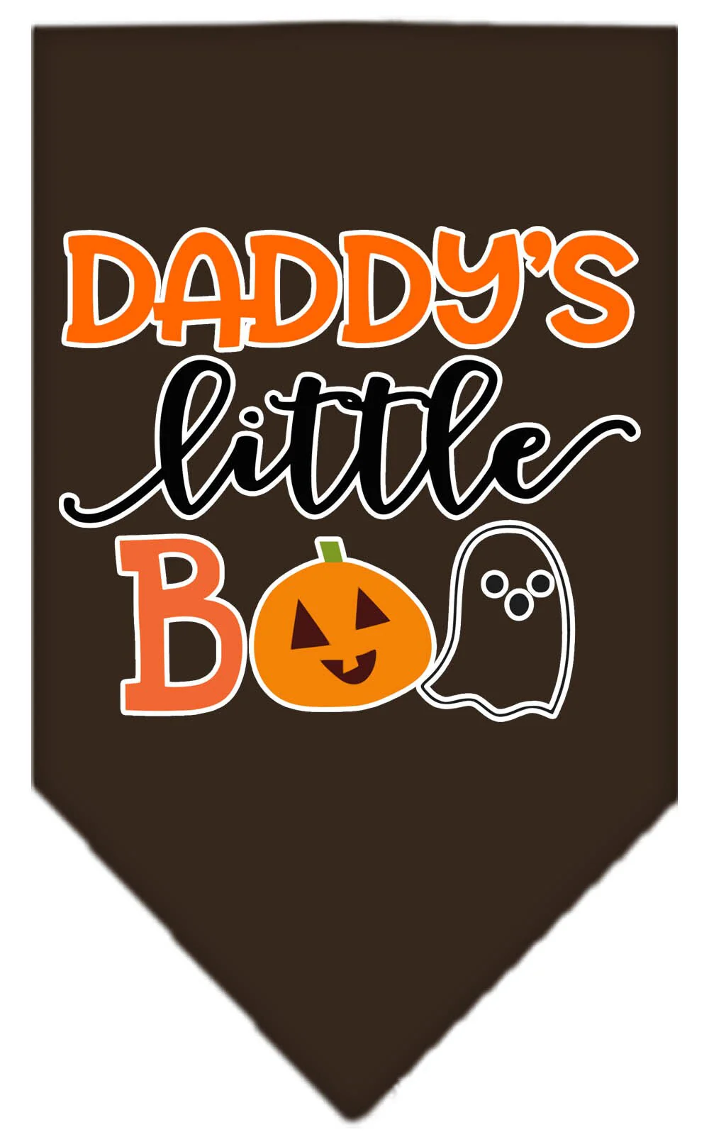 Halloween Pet and Dog Bandana Screen Printed, "Daddy's Little Boo" - Image 2