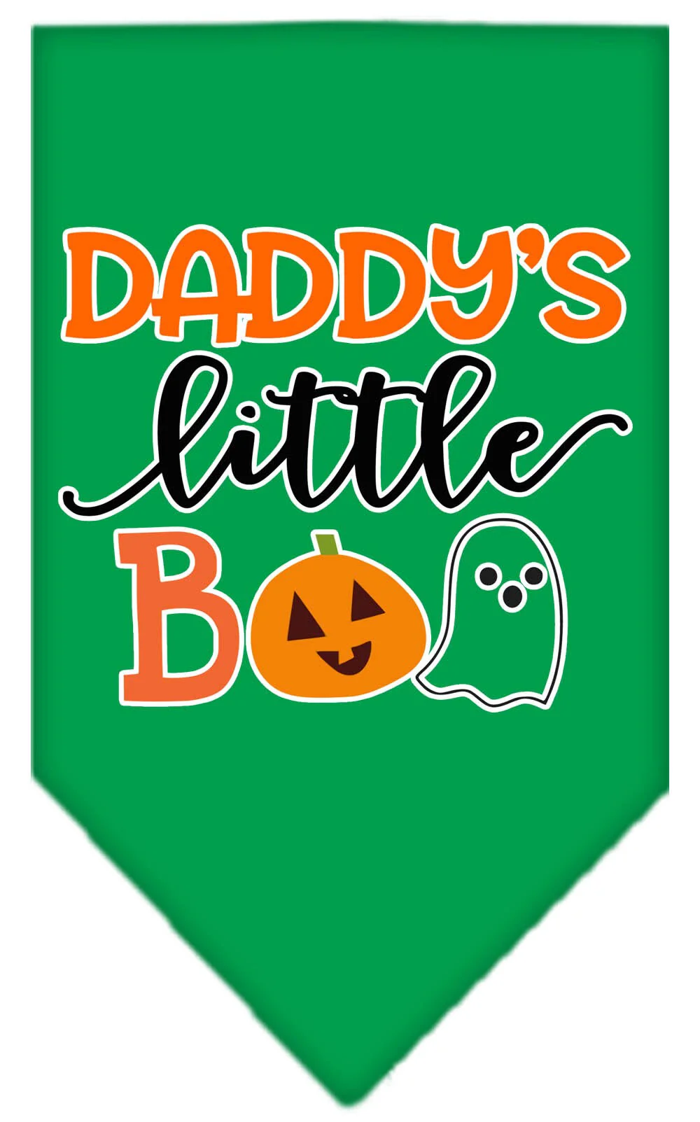 Halloween Pet and Dog Bandana Screen Printed, "Daddy's Little Boo" - Image 3