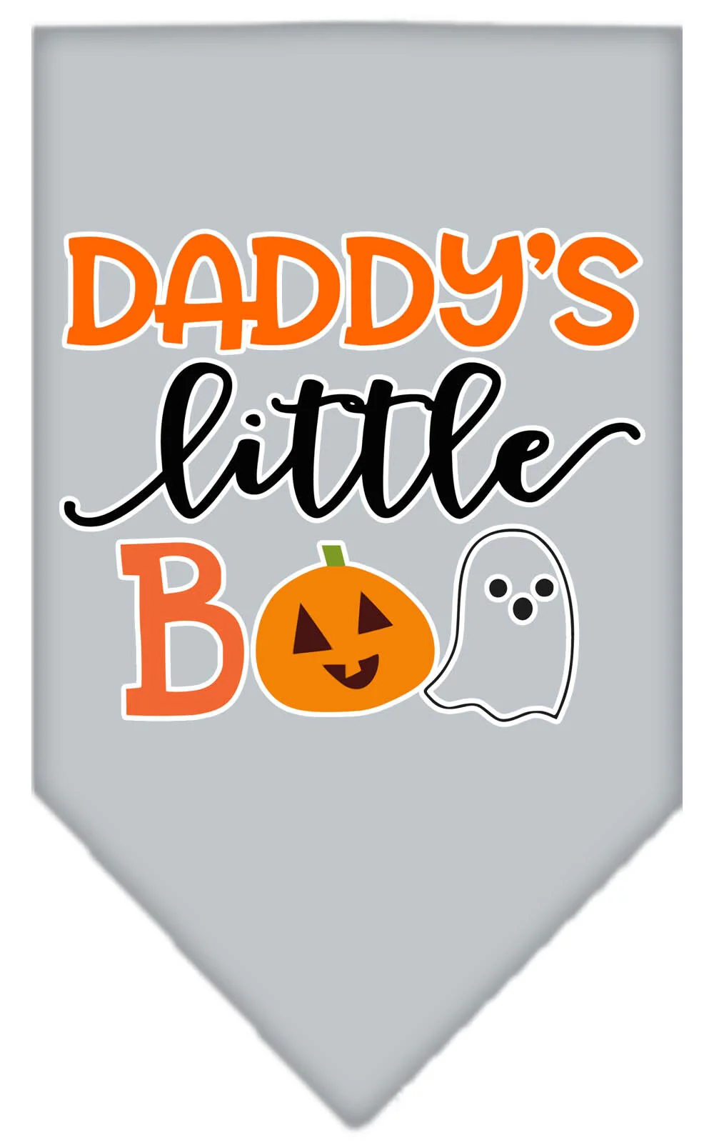 Halloween Pet and Dog Bandana Screen Printed, "Daddy's Little Boo" - Image 4