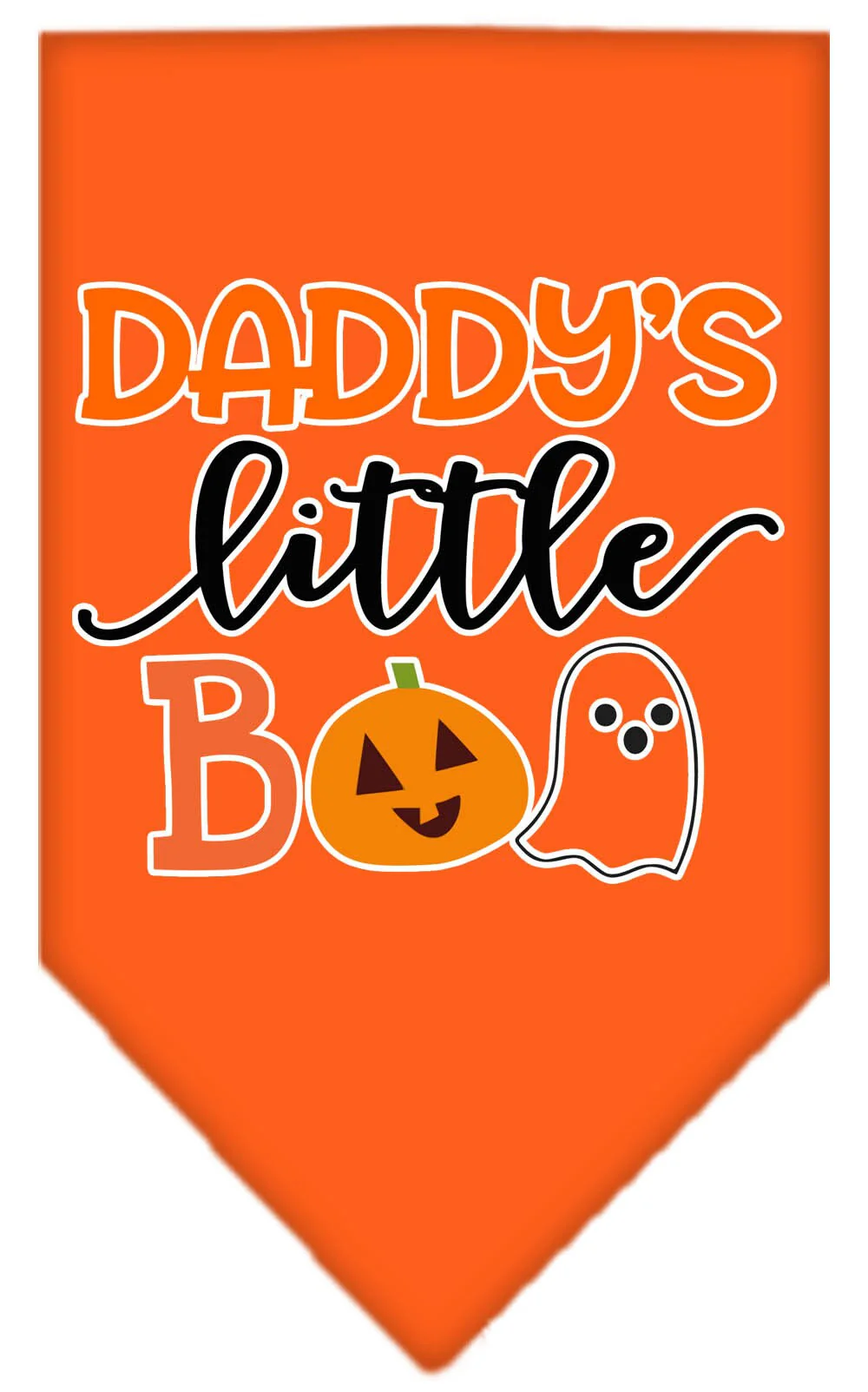 Halloween Pet and Dog Bandana Screen Printed, "Daddy's Little Boo" - Image 6