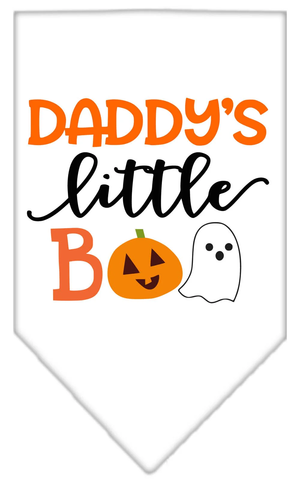 Halloween Pet and Dog Bandana Screen Printed, "Daddy's Little Boo" - Image 7