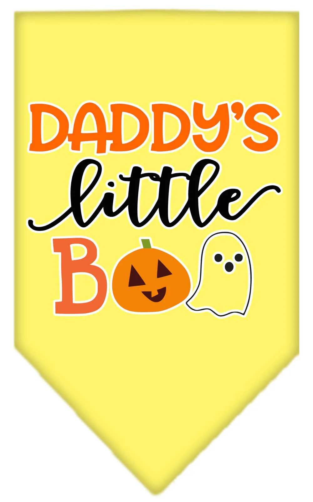 Halloween Pet and Dog Bandana Screen Printed, "Daddy's Little Boo" - Image 8