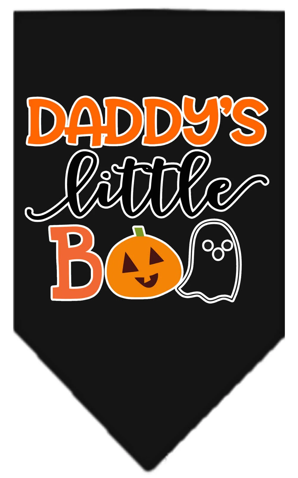 Halloween Pet and Dog Bandana Screen Printed, "Daddy's Little Boo" - Image 9