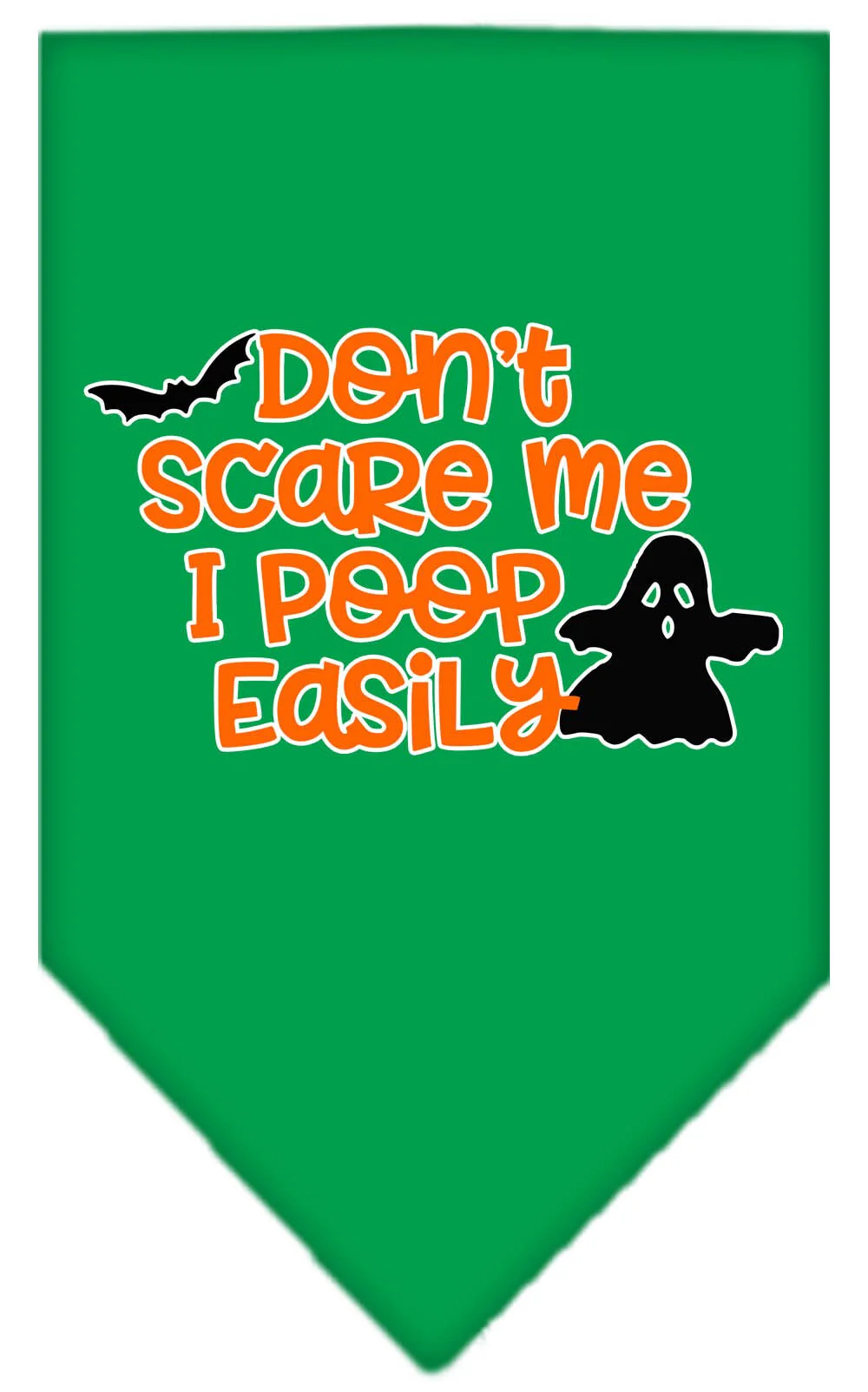Halloween Pet and Dog Bandana Screen Printed, "Don't Scare Me, I Poop Easily" - Image 4