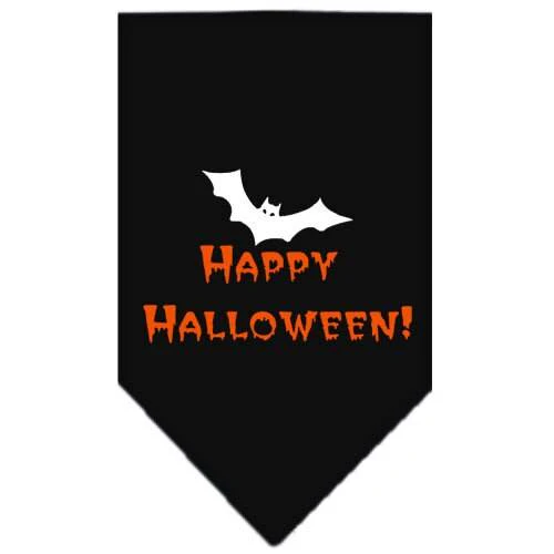 Halloween Pet and Dog Bandana Screen Printed, "Happy Halloween" - Image 2