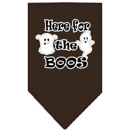 Halloween Pet and Dog Bandana Screen Printed, "Here For The Boos" - Image 2
