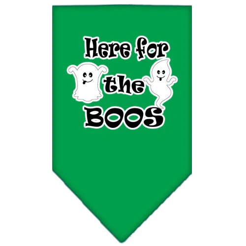 Halloween Pet and Dog Bandana Screen Printed, "Here For The Boos" - Image 3