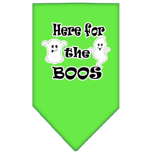 Halloween Pet and Dog Bandana Screen Printed, "Here For The Boos" - Image 4