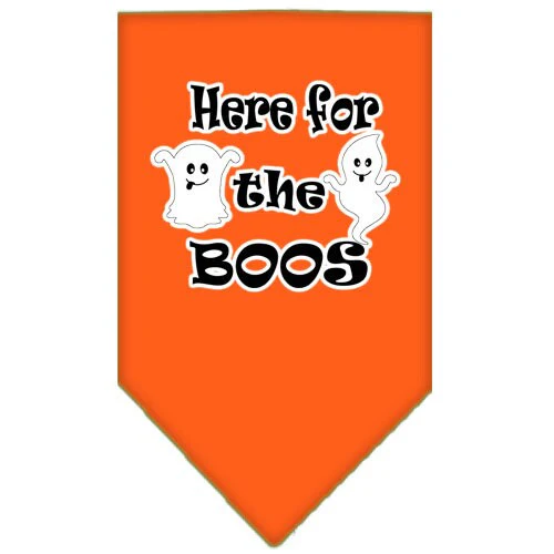 Halloween Pet and Dog Bandana Screen Printed, "Here For The Boos" - Image 5