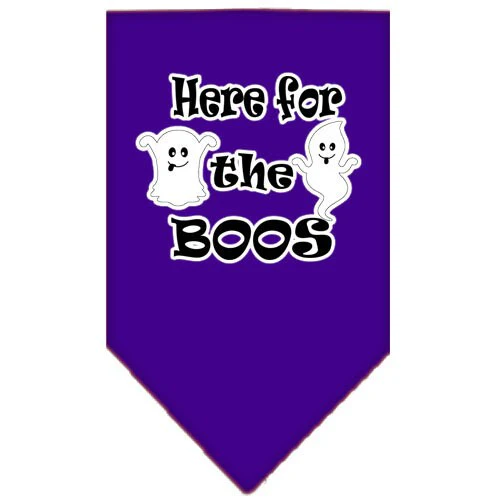 Halloween Pet and Dog Bandana Screen Printed, "Here For The Boos" - Image 6