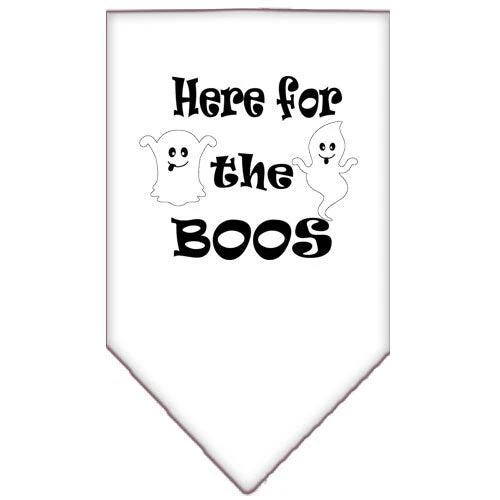 Halloween Pet and Dog Bandana Screen Printed, "Here For The Boos" - Image 7