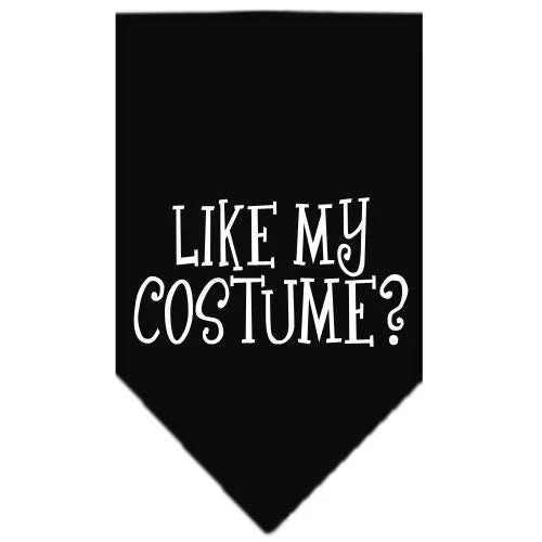 Halloween Pet and Dog Bandana Screen Printed, "Like My Costume?" - Image 2