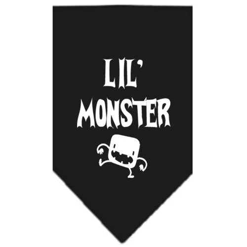 Halloween Pet and Dog Bandana Screen Printed, "Lil Monster" - Image 2