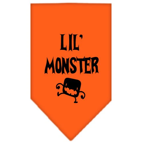 Halloween Pet and Dog Bandana Screen Printed, "Lil Monster" - Image 3