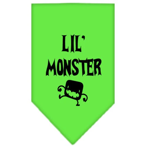 Halloween Pet and Dog Bandana Screen Printed, "Lil Monster" - Image 4