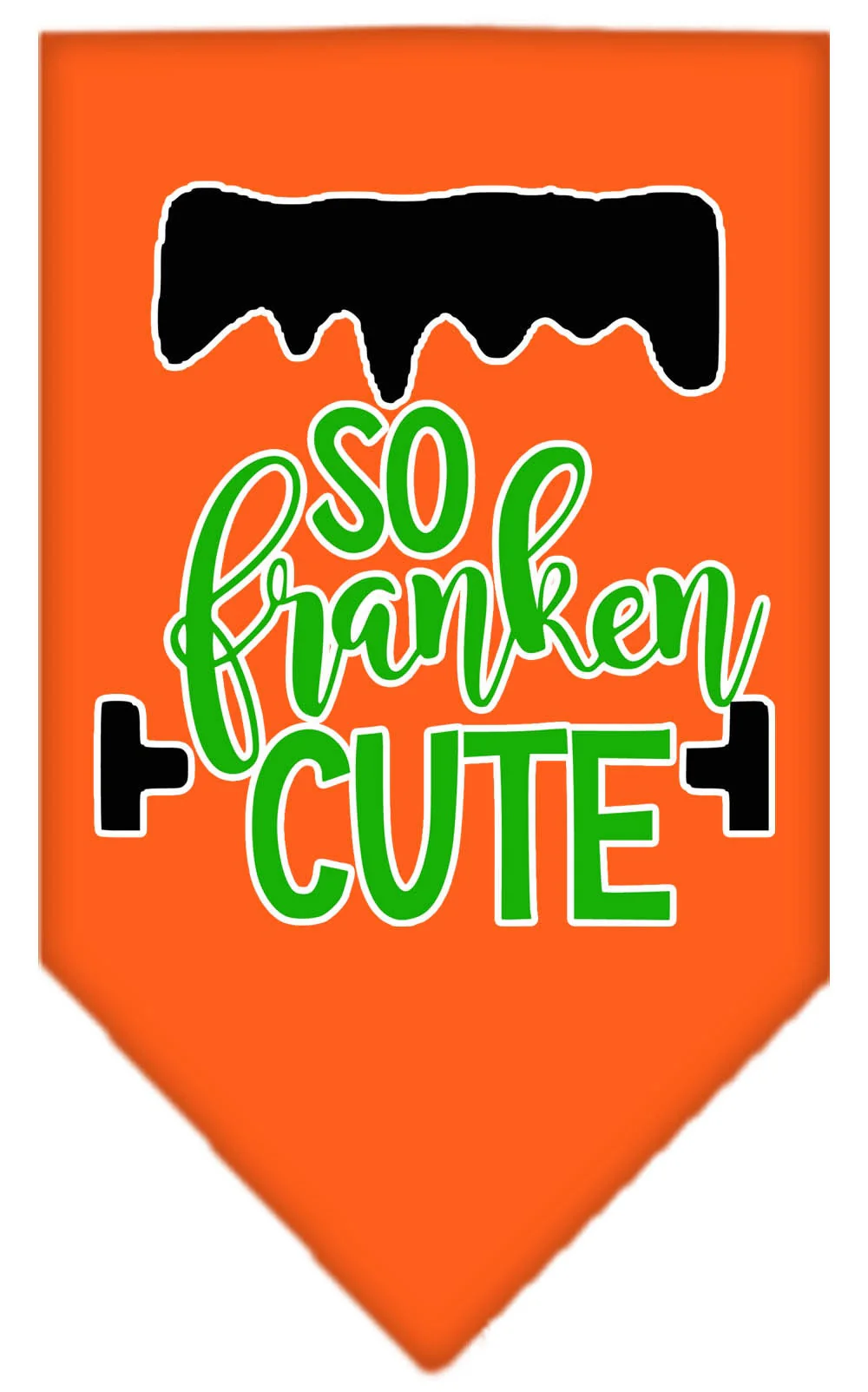 Halloween Pet and Dog Bandana Screen Printed, "So Franken Cute" - Image 10
