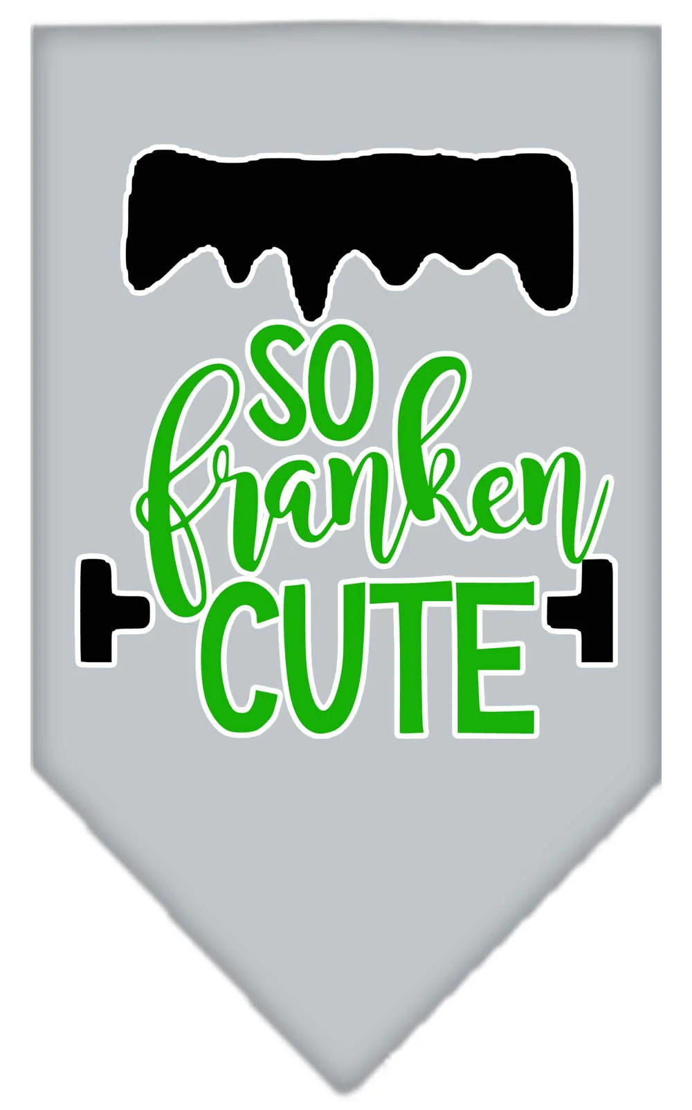 Halloween Pet and Dog Bandana Screen Printed, "So Franken Cute" - Image 4