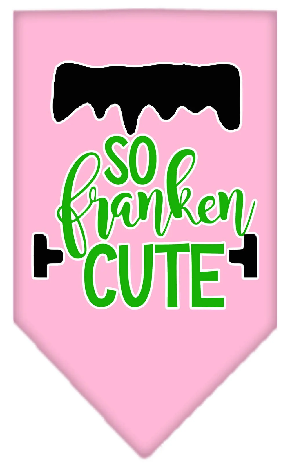 Halloween Pet and Dog Bandana Screen Printed, "So Franken Cute" - Image 5