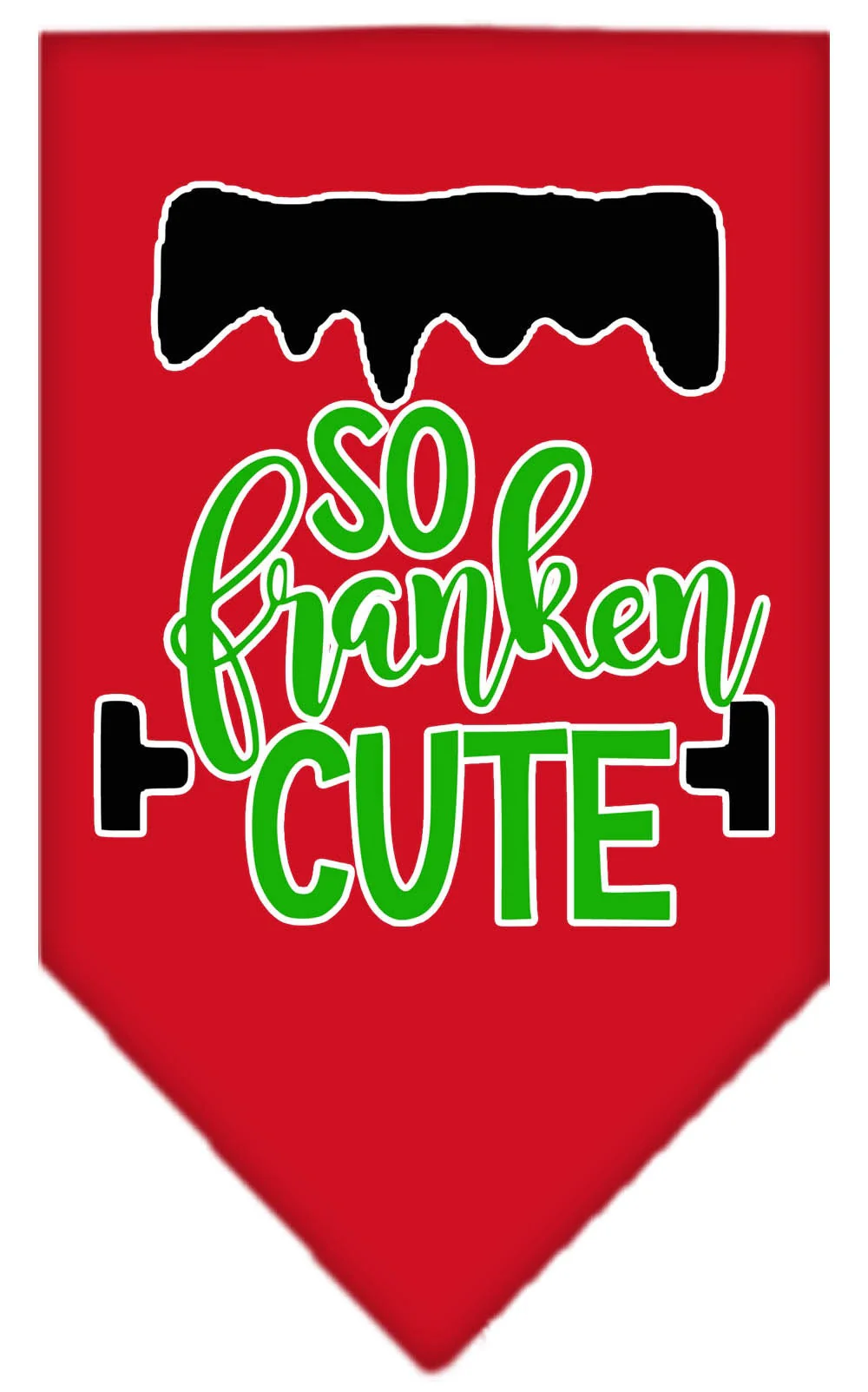 Halloween Pet and Dog Bandana Screen Printed, "So Franken Cute" - Image 8