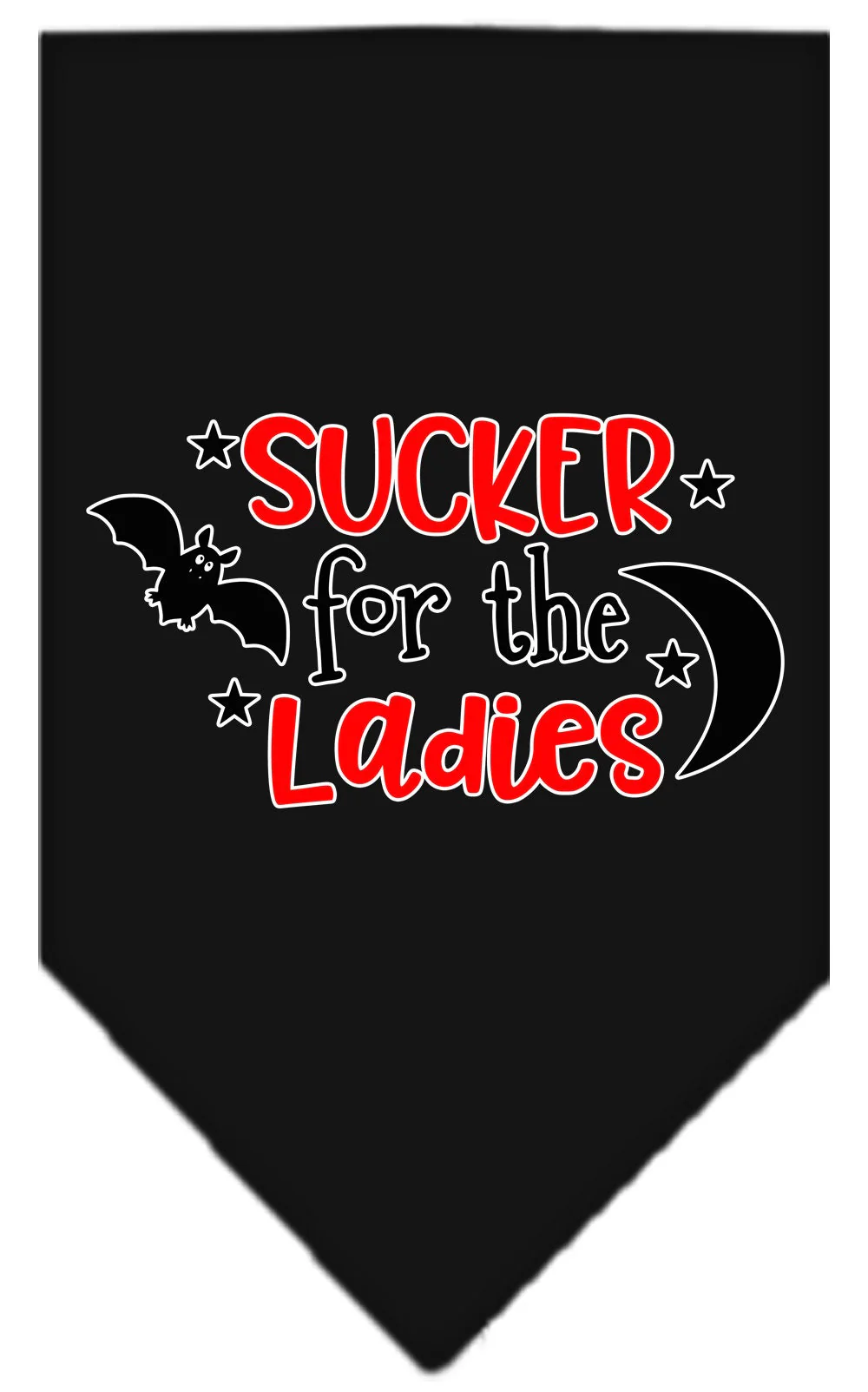 Halloween Pet and Dog Bandana Screen Printed, "Sucker For The Ladies" - Image 2