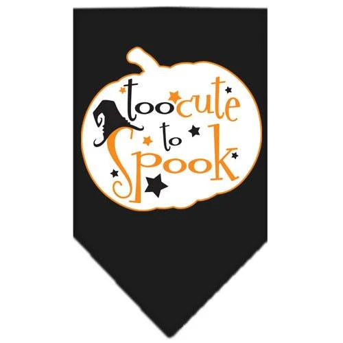 Halloween Pet and Dog Bandana Screen Printed, "Too Cute To Spook" - Image 2