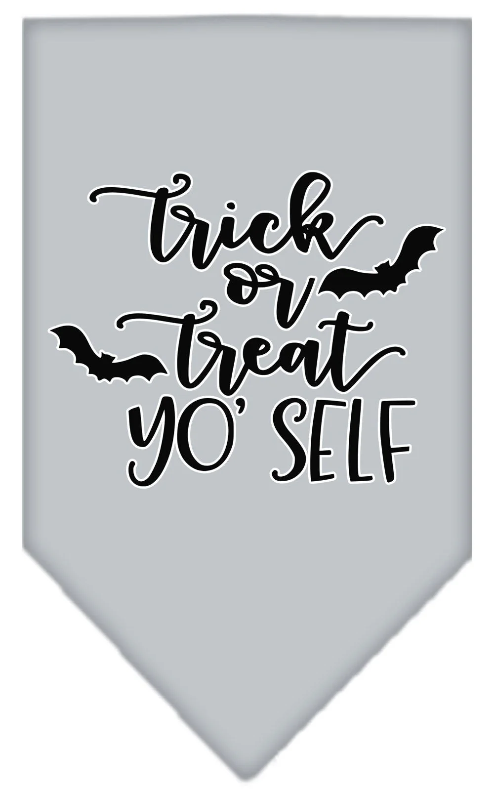 Halloween Pet and Dog Bandana Screen Printed, "Trick Or Treat Yo' Self" - Image 2