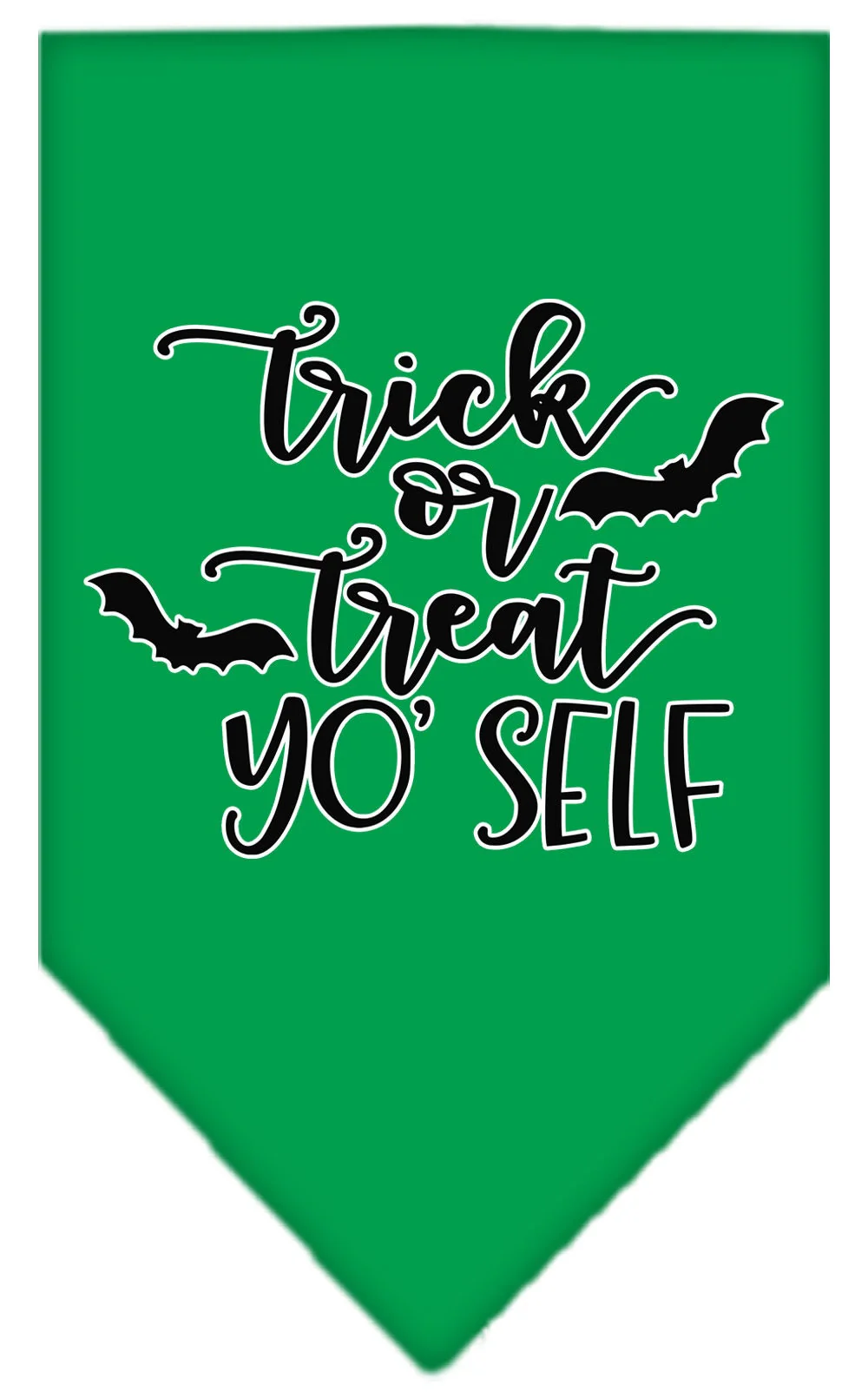 Halloween Pet and Dog Bandana Screen Printed, "Trick Or Treat Yo' Self" - Image 3