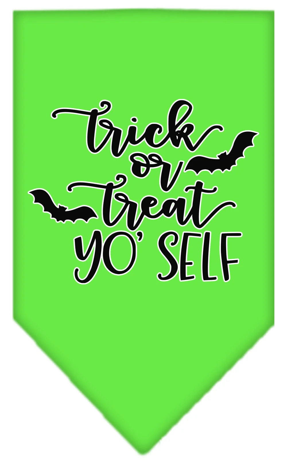Halloween Pet and Dog Bandana Screen Printed, "Trick Or Treat Yo' Self" - Image 4