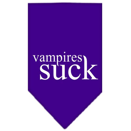 Halloween Pet and Dog Bandana Screen Printed, "Vampires Suck" - Image 2