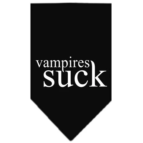 Halloween Pet and Dog Bandana Screen Printed, "Vampires Suck" - Image 6