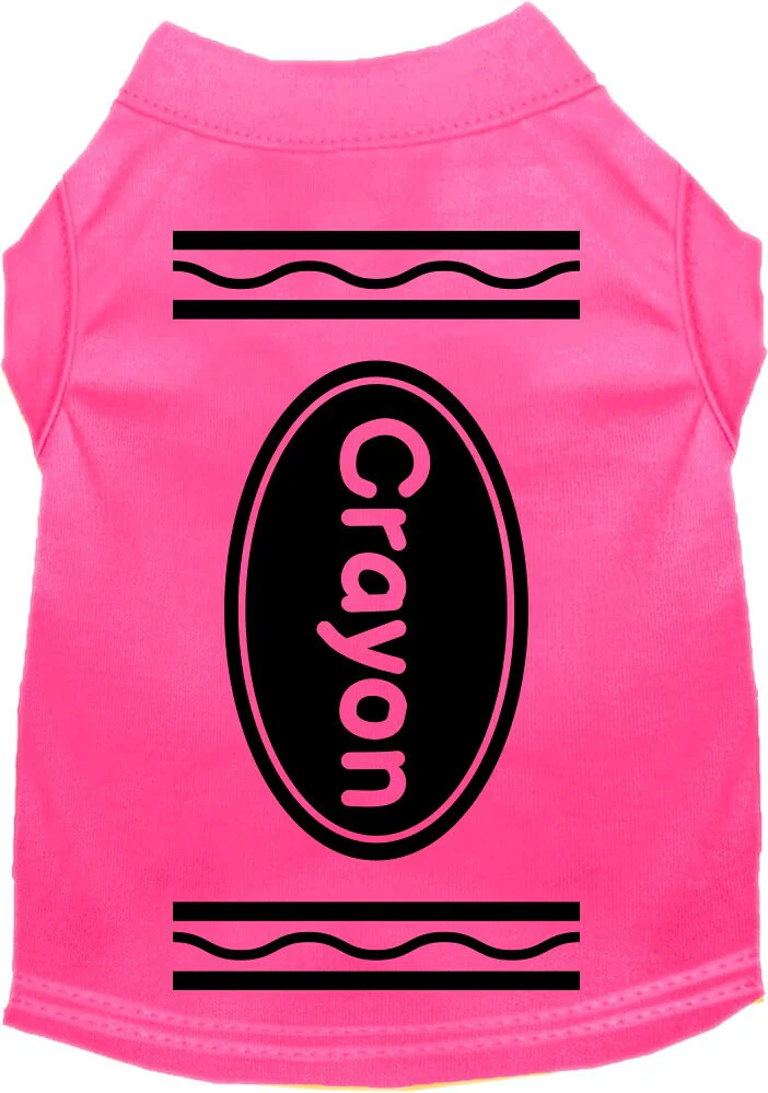Halloween Pet Dog & Cat Shirt Screen Printed, "Crayon" - Image 4
