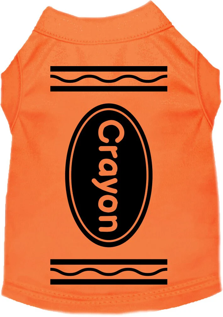 Halloween Pet Dog & Cat Shirt Screen Printed, "Crayon" - Image 5