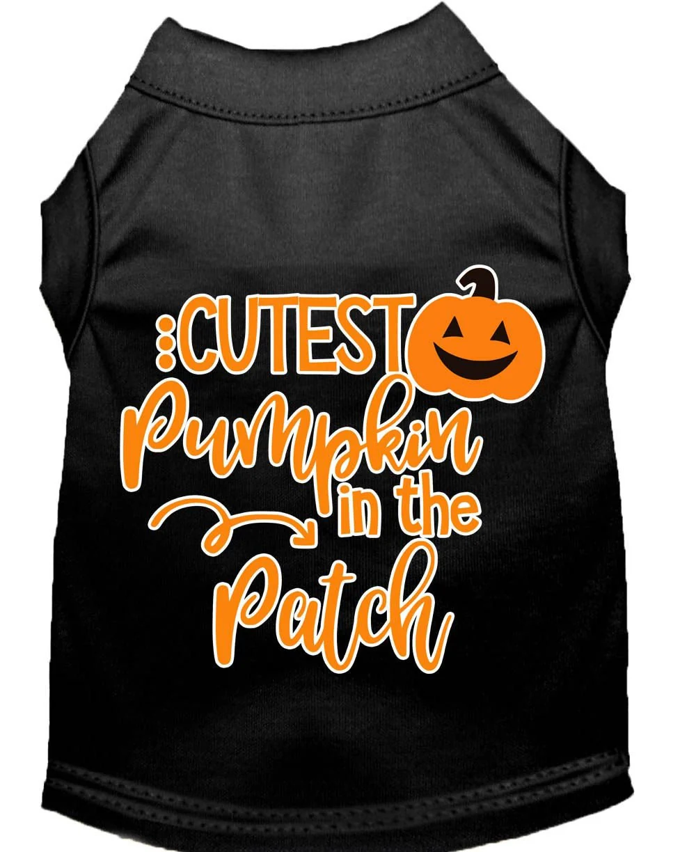 Halloween Pet Dog & Cat Shirt Screen Printed, "Cutest Pumpkin In The Patch" - Image 5