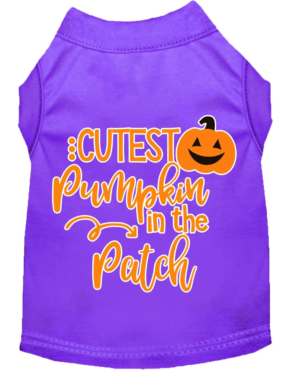 Halloween Pet Dog & Cat Shirt Screen Printed, "Cutest Pumpkin In The Patch" - Image 6