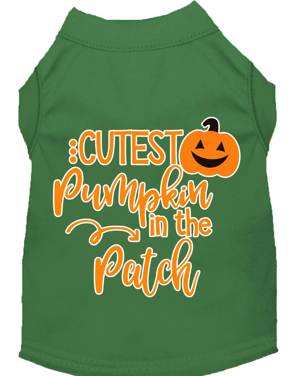 Halloween Pet Dog & Cat Shirt Screen Printed, "Cutest Pumpkin In The Patch" - Image 8