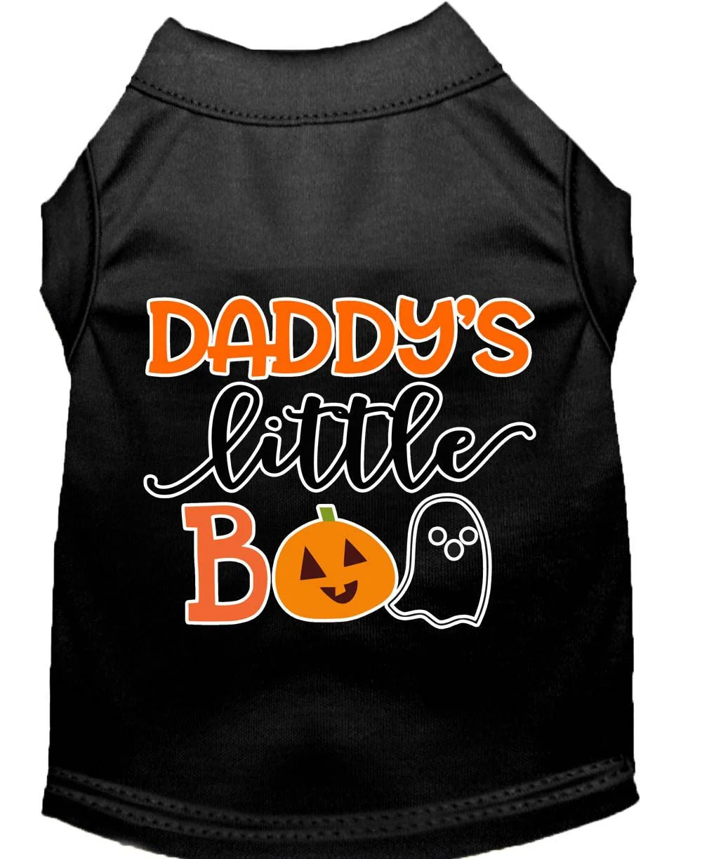 Halloween Pet Dog & Cat Shirt Screen Printed, "Daddy's Little Boo" - Image 3