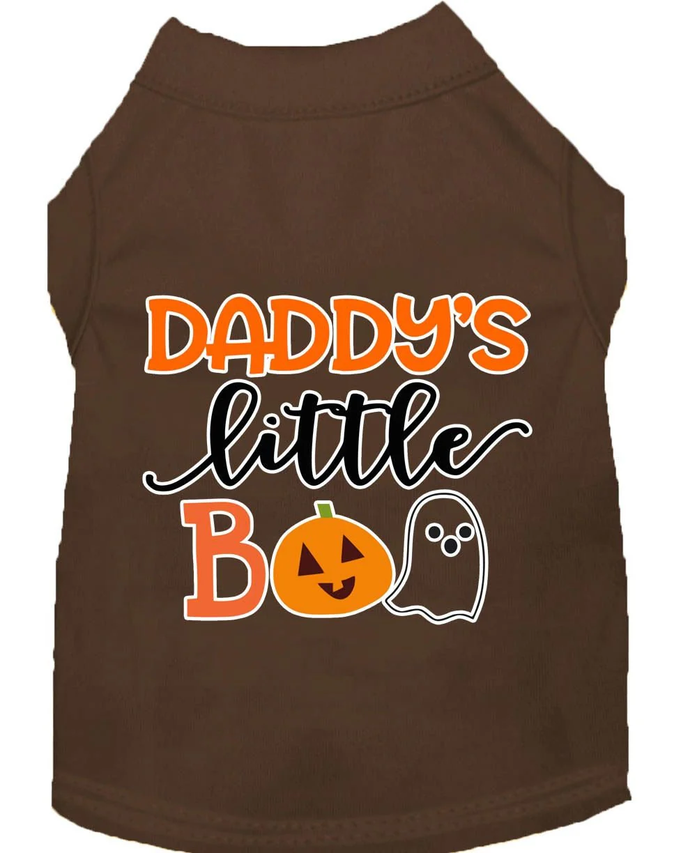 Halloween Pet Dog & Cat Shirt Screen Printed, "Daddy's Little Boo" - Image 4