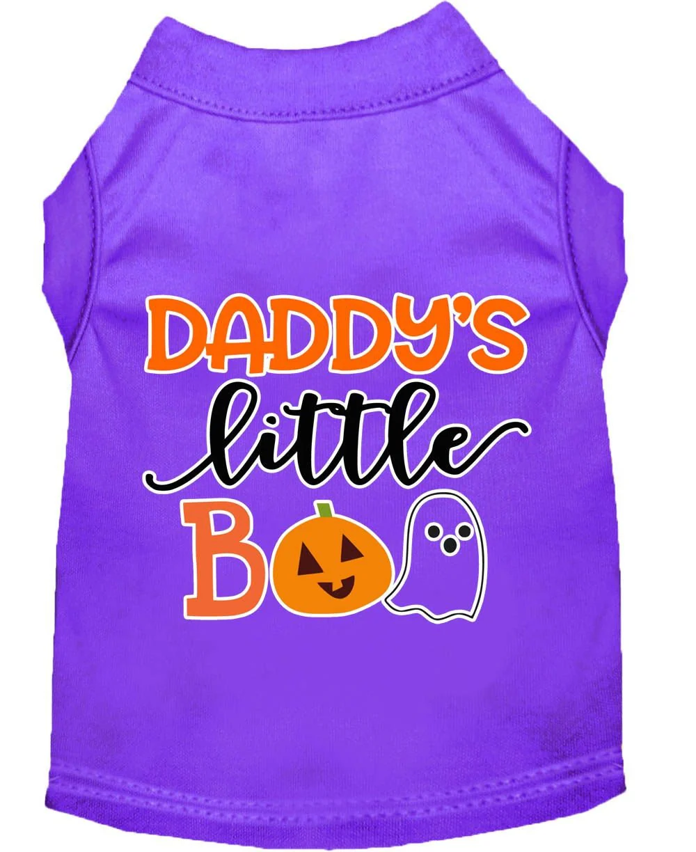 Halloween Pet Dog & Cat Shirt Screen Printed, "Daddy's Little Boo" - Image 5