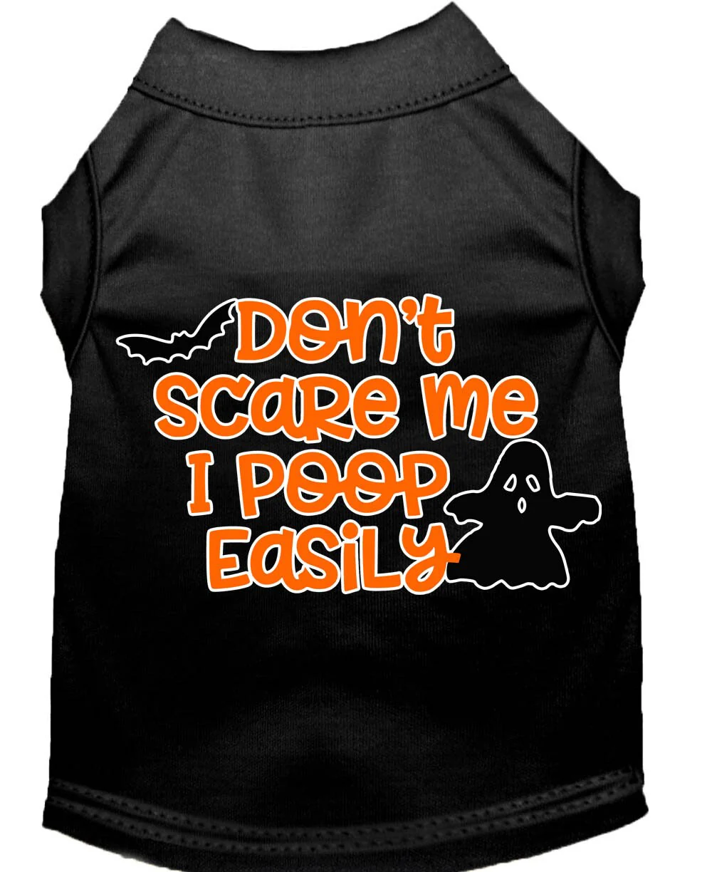 Halloween Pet Dog & Cat Shirt Screen Printed, "Don't Scare Me, I Poop Easily" - Image 10