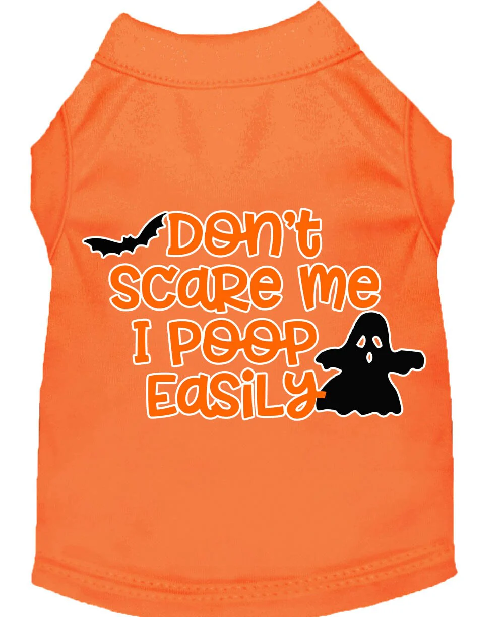 Halloween Pet Dog & Cat Shirt Screen Printed, "Don't Scare Me, I Poop Easily" - Image 6