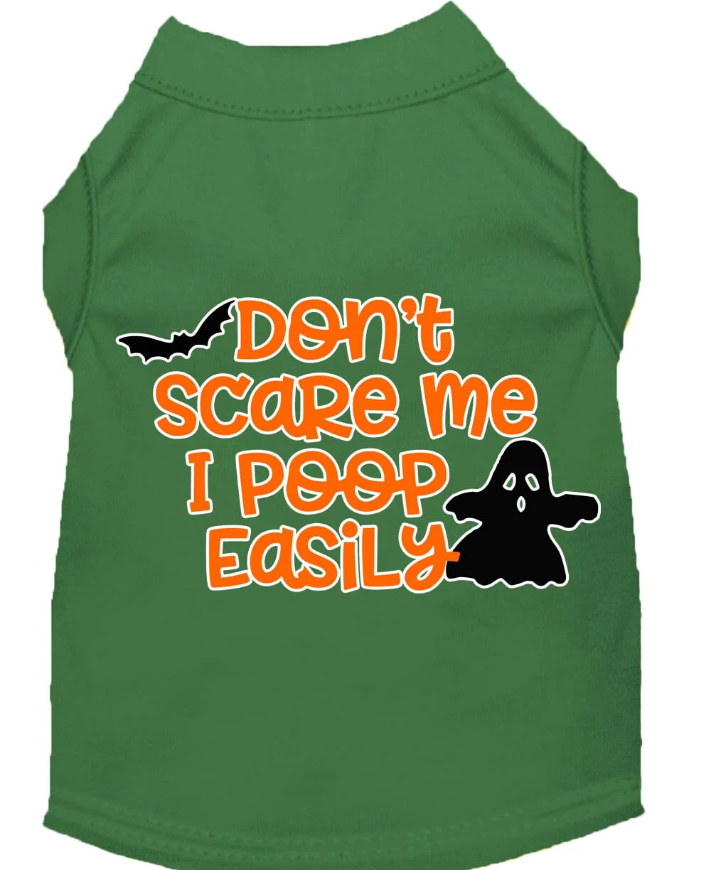 Halloween Pet Dog & Cat Shirt Screen Printed, "Don't Scare Me, I Poop Easily" - Image 7