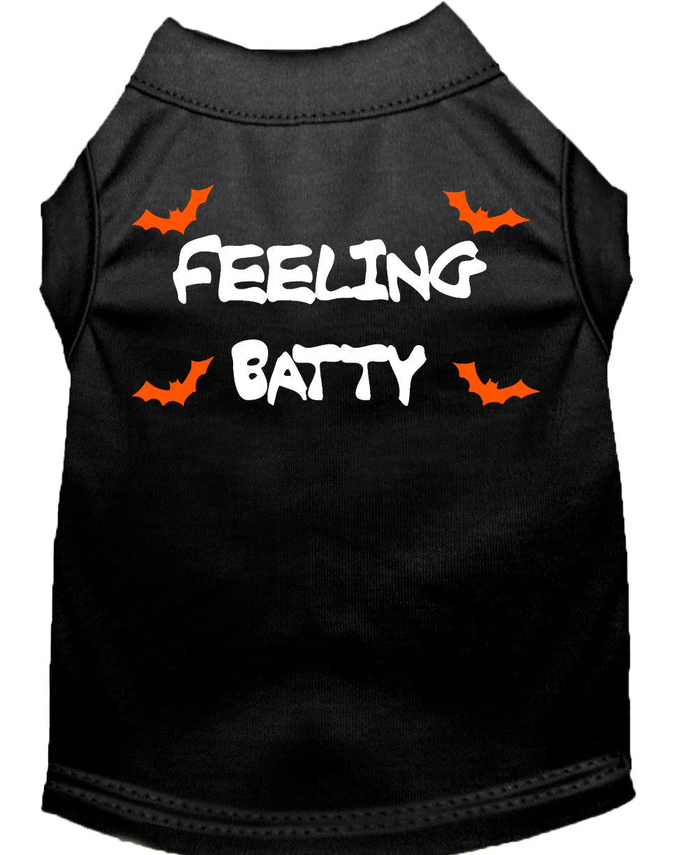 Halloween Pet Dog & Cat Shirt Screen Printed, "Feeling Batty" - Image 4