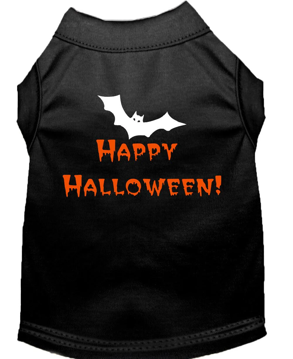 Halloween Pet Dog & Cat Shirt Screen Printed, "Happy Halloween" - Image 4