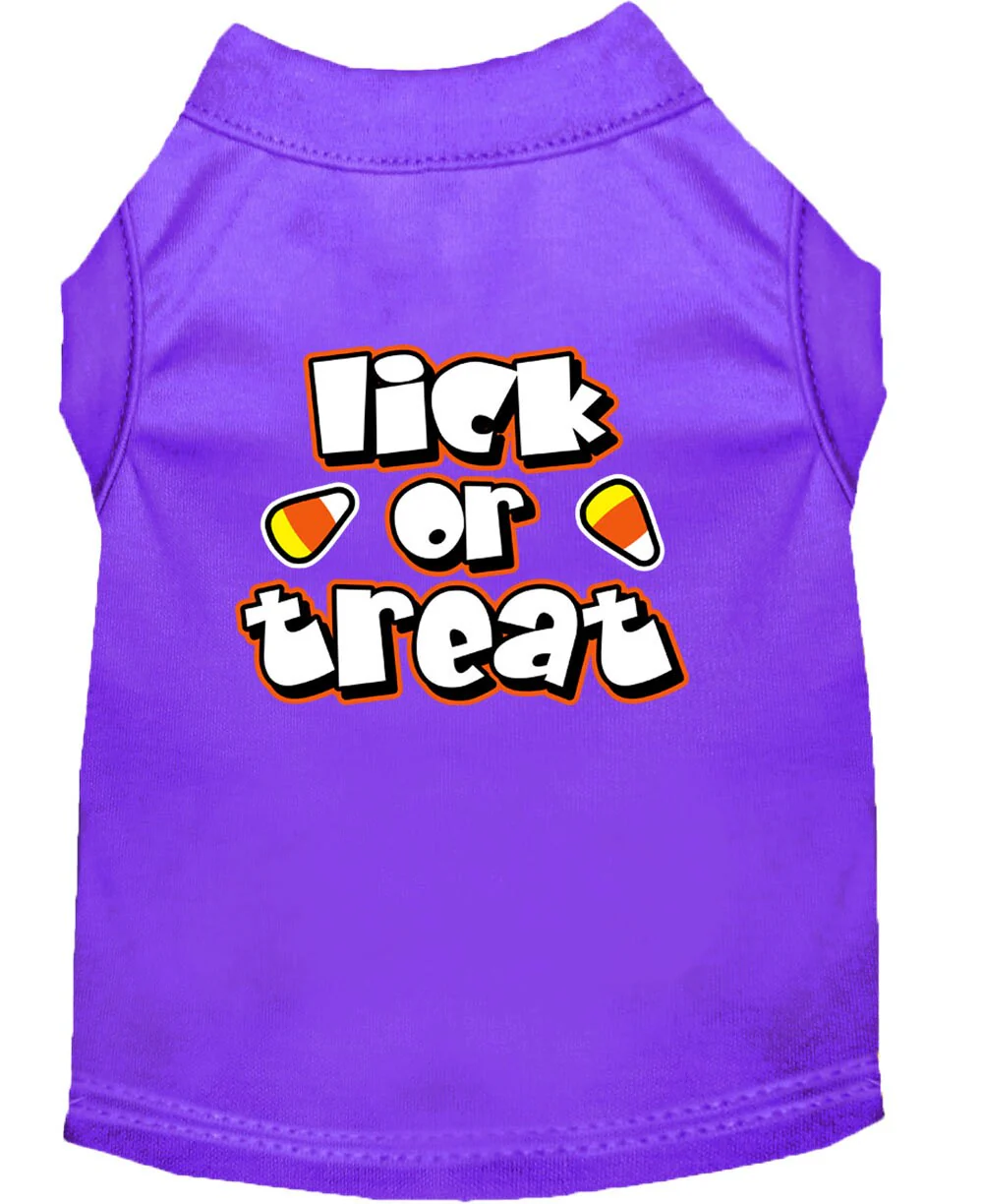 Halloween Pet Dog & Cat Shirt Screen Printed, "Lick or Treat" - Image 4