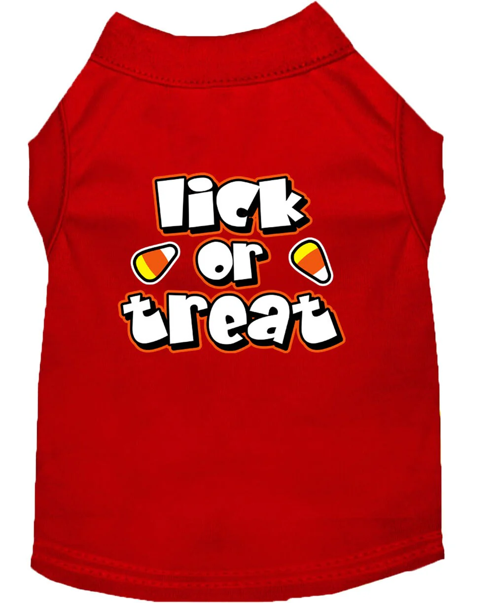 Halloween Pet Dog & Cat Shirt Screen Printed, "Lick or Treat" - Image 5