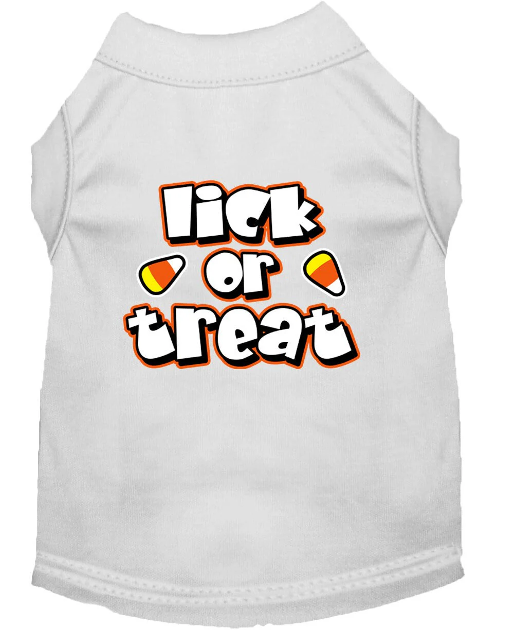 Halloween Pet Dog & Cat Shirt Screen Printed, "Lick or Treat" - Image 6