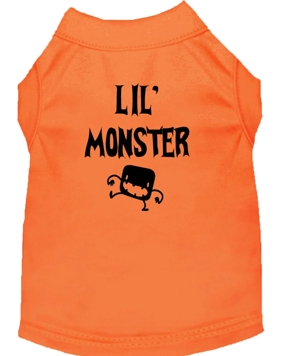 Halloween Pet Dog & Cat Shirt Screen Printed, "Lil Monster" - Image 4