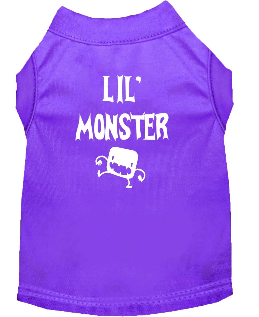 Halloween Pet Dog & Cat Shirt Screen Printed, "Lil Monster" - Image 5