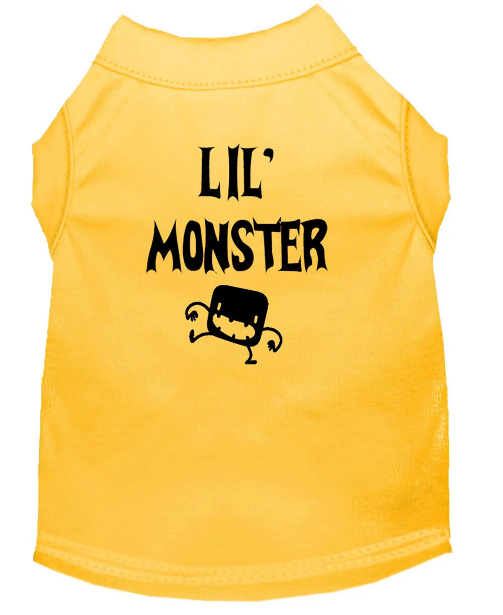 Halloween Pet Dog & Cat Shirt Screen Printed, "Lil Monster" - Image 7